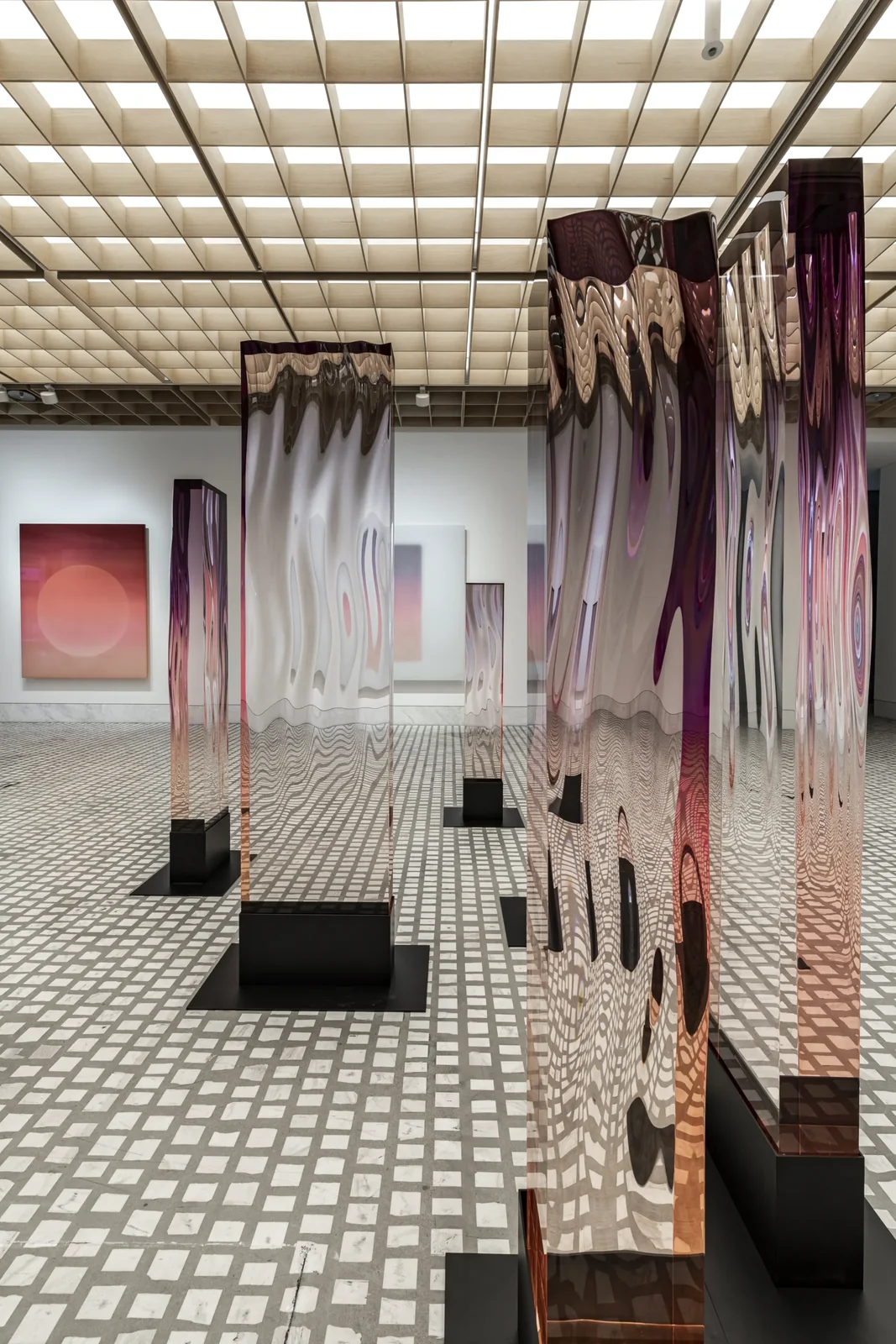 Sculptural columns, gallery installation